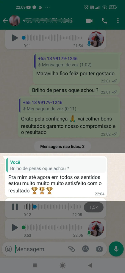 Depoimento do cliente