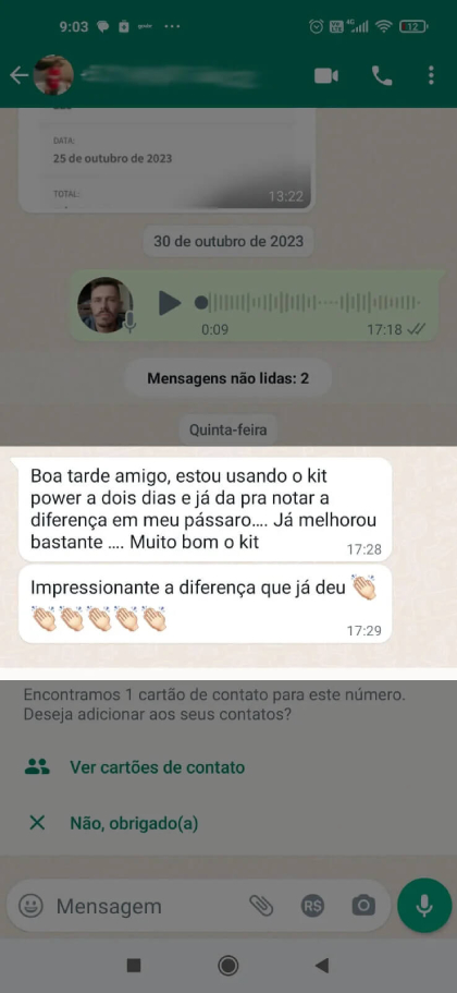 Depoimento do cliente